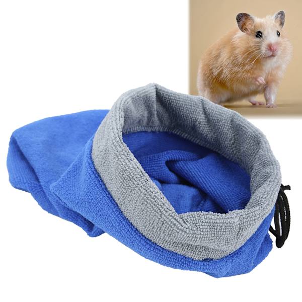 Hamster badhandduk väska absorberande iller bad väska för små djur hamster husdjur marsvin blå