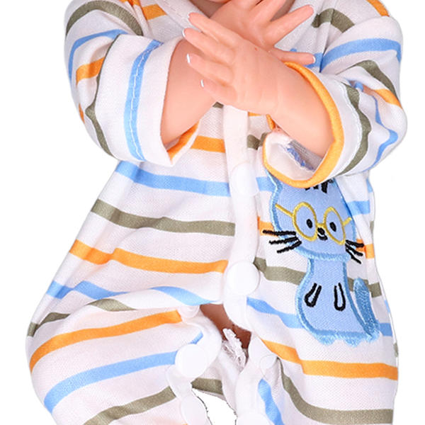 Livsliknande babydocka 12 tum mjuk silikon nyfödd babydocka med kläder matningsflaska barnleksak flickdocka