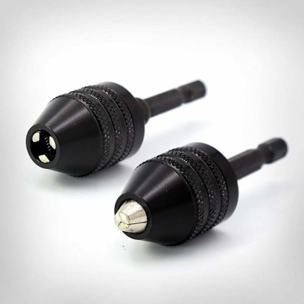 Nyckellös Borrchuck med Hex-skaft, Snabbväxlingsadapter för Borr, Aluminiumlegering för Tunga Applikationer, Spännvidd 0,3 - 6,5 mm