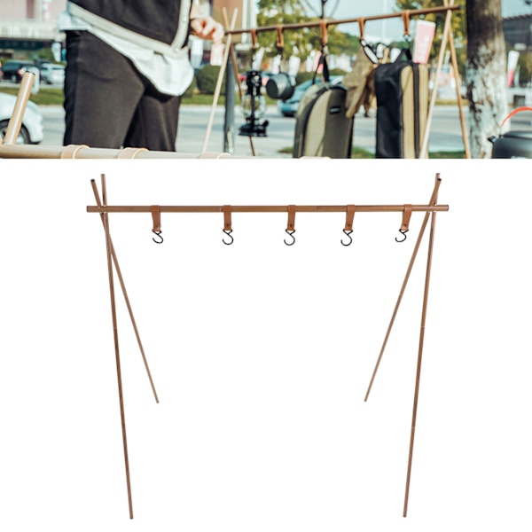 Lätt camping hängande rack krok design aluminiumlegering utomhus camping hängande rack för grillfest picknick