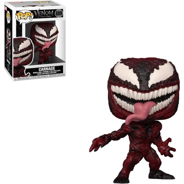 Marvel: Venom 2 Let There Be Carnage - Carnage [Cletus Kasady] Funko Pop! Vinylfigur, Flerfärgad, 3,75 tum