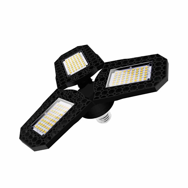 E27 LED Vikbara Garagebelysning Inomhus Deformerbar Lampa för Verkstad Lagerbelysning 110V