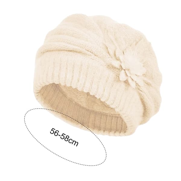 Elegant Strikket Beret til Kvinder Mænd, Multifunktionel Blød Bomulds Vinterhat med Elastisk Pasform, Pull-On Lukning Letvægts Hue til Daglig Brug