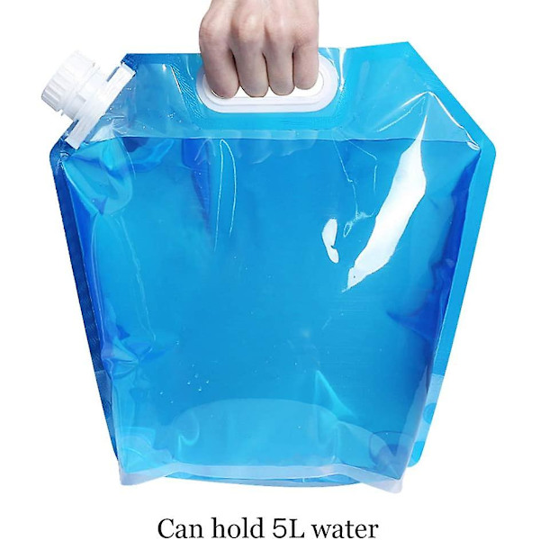 5l Fällbar Vattenbehållare 4 Pack Bpa-fri Plast Hopvikbar Vattenpåse Bil