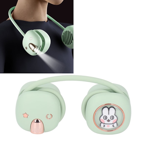 Hängande nack Bluetooth-högtalare trådlös fashionabel bärbar lätt minihögtalare med LED-ljus för utomhusljus grön
