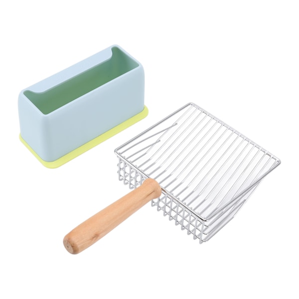 Kattsandsspade med Ergonomiskt Trähandtag, Hållbart Rostfritt Stål för Tung Rengöring och Enkelt Underhåll