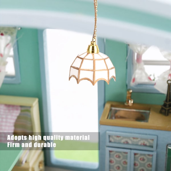 1:12 Dockhus Miniatyr Taklampa Modell Dekoration Tillbehör 12V