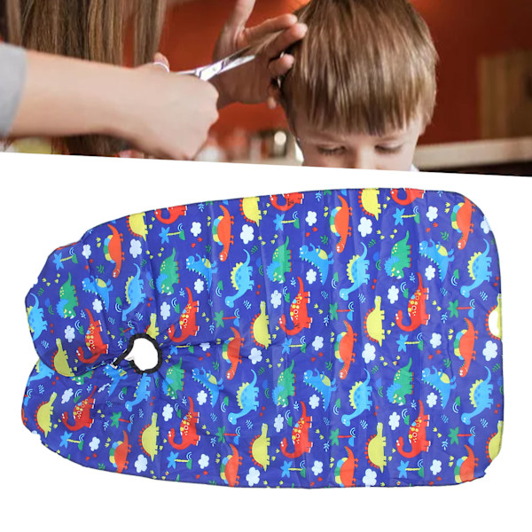 Barnhårklippningskappa, Andningsbart Bekvämt Material Justerbar Halsstorlek Professionell Salong Unisex Barnhårklippningsförkläde för Pojkar och Flickor med Sött