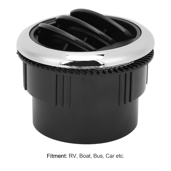 87mm Luftkonditioneringsutlopp ABS Galvaniserad Kåpa Trim Rund Universal för RV Båt Buss BilΦ87/75/70