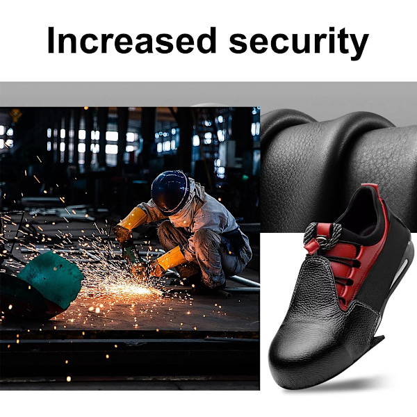 Skyddsskoskydd med stålhätta, universella stretch-läderöverdragsskor med titan-aluminiumlegering, skyddande halkfri sula för industri och