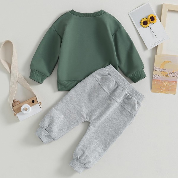 Babykläder Set Pojkar Byxor och Sweatshirt Långärmad Skjorta Vinterkläder Set för Småbarn Baby Boys Outfits Casual Vinterkläder