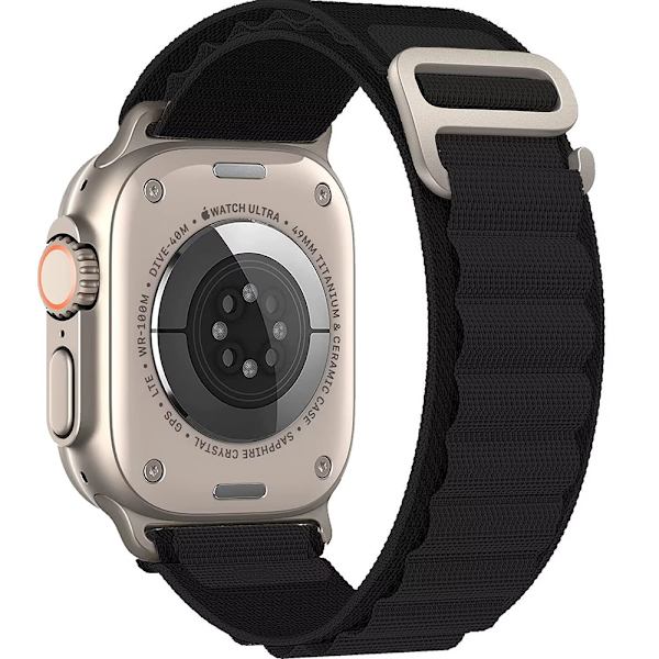 Kompatibel med Apple Watch Ultra 38mm 40mm 41mm, Textil Loop Titan G-Hook Nylon Sport Armband för Iwatch Serie 8/7/6/5/4/3/2/1/SE Män Kvinnor