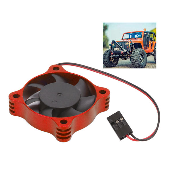 RC-kylfläkt Snabb värmeavledning Ersättningsmotor ESC-kylfläns för 1/10 1/12 1/8 RC-bil Röd