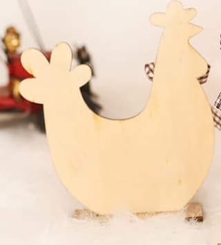 Træ Påskehøne Ornament B