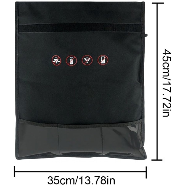 Signal Blocking Bag – Faraday Pouch för Signal Blocking Device – Faraday Cage Protection för Laptop, Tablet, Bilnycklar, Stor Faraday Bag för Bil