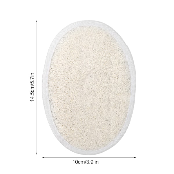 Frottéskrubb, Naturlig Loofah för Djuprengöring, Exfolierande Kroppssvamp med Elastiskt Band, Mild Massage & Främjar Cirkulation, Snabbtorkande