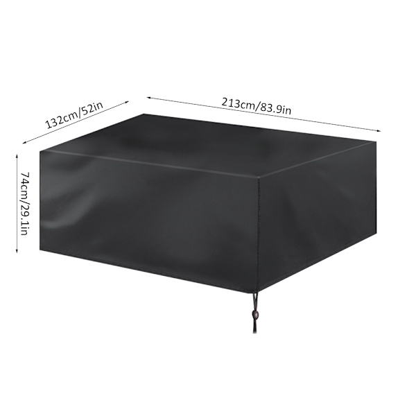 Utomhus Vattentät Dammtät Uteplats Möbler Skyddande Överdrag Soffa Matbord (213*132*74cm)