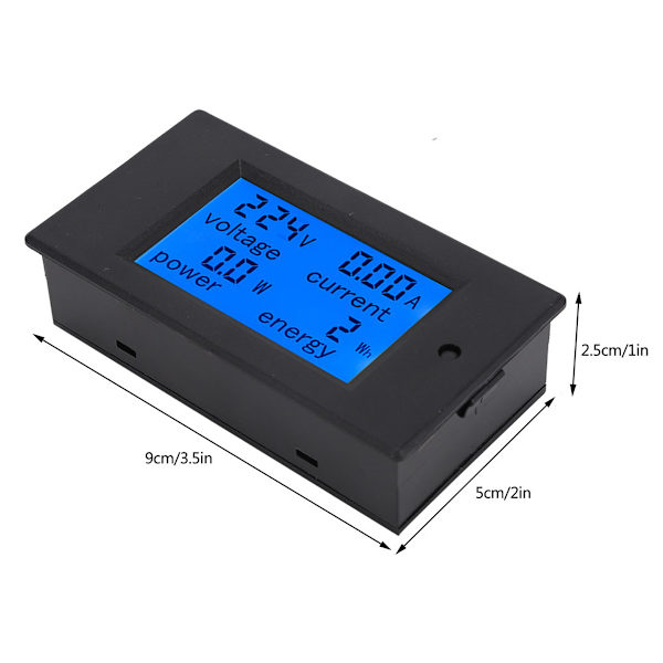 Digital Voltmeter Ammeter (1 st, Svart)