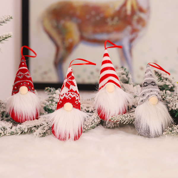 Gnome Figurer Juldekoration, Ljusande Julgnom Liten, Juldekoration Figurer Gnom med Upplyst LED, Gnom Sverige Jul