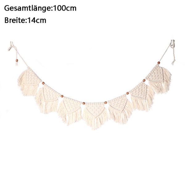 Bomulls Tofs Heminredning, Vävda Upphängningar, Hållbar Rustik Dekoration, Solid och Vacker Design, Boho Makramé Tofs Girlang För Bondgårds Accent,