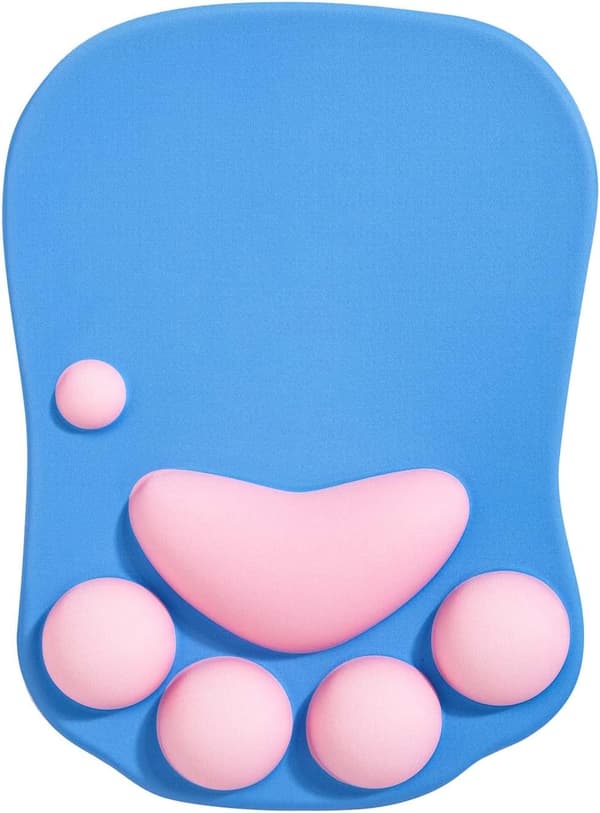Musemåtte med håndledsstøtte, ergonomisk musemåtte, Kawaii katte-mus