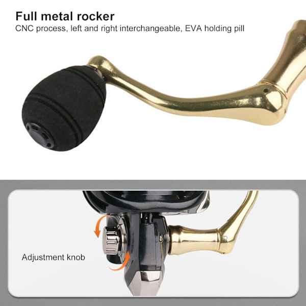 Metallspinnande fiskerulle Rocker Arm Fiskespölinje Hjul Metalltrådskopp Gjutningsrullar AD5000