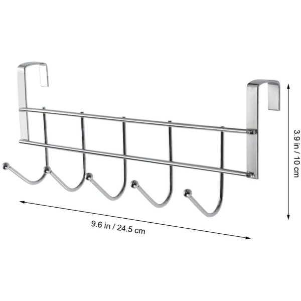 Klädhängare i rostfritt stål, dörrhängare, klädhängare med