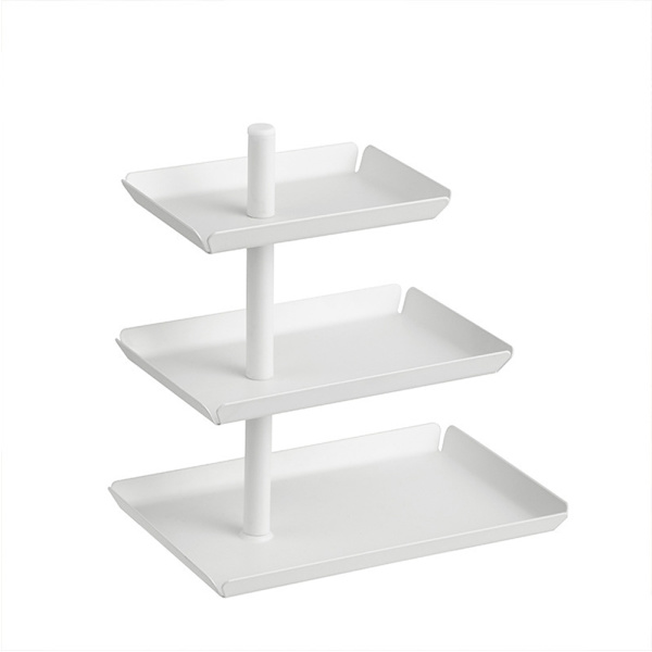 Tower' 4280 3-vånings kakfat i stål, vit, L 24,7 x B 15,7 x H 25,7 cm