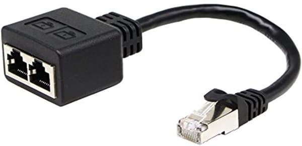RJ45 Netværksadapter med tyk PCB-plade, Ethernet-splitter til fleksible computerforbindelser, Multifunktionsdesign understøtter ADSL-router
