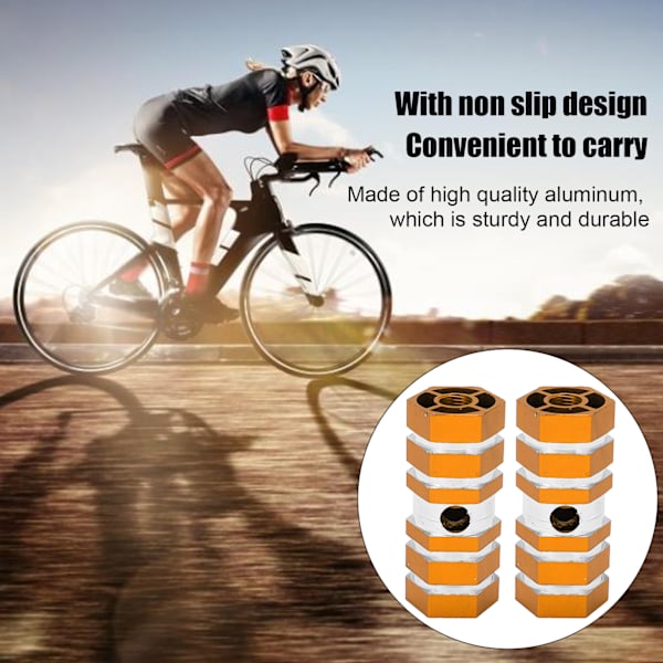 2 st Cykelpinnar Hållbara Starka Bärbara Antisladd Design Cykeltillbehör för Mountainbike Gul