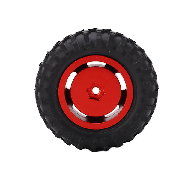 2 st/set 55 mm metallfälgar däck set för AXIAL SCX24 1/24 RC bilhjul fälg gummidäck röd