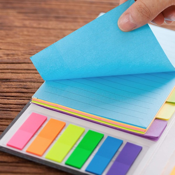 Post-it-set, post-it-etiketter, 410 stycken, separata post-it-lappar, skolmaterial, kontorsmaterial, planerings-post-it-lappar, post-it-etikettdelare,