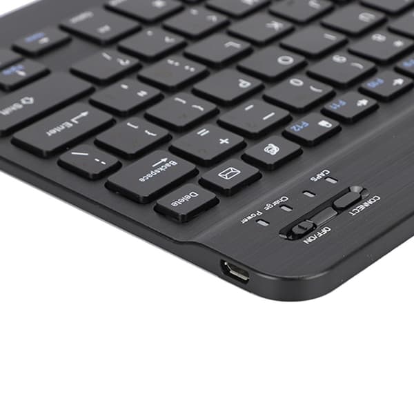 Resevänligt Bluetooth-tangentbord, Uppladdningsbart litiumbatteri säkerställer oändlig skrivning, Stabil Bluetooth-anslutning för Windows/Android/Ios-enheter,