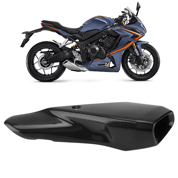 Motorcykel Avgassystem Värme Skyddsskydd 3K Kolfiber Ersättning för CB650R CBR650R 2019+