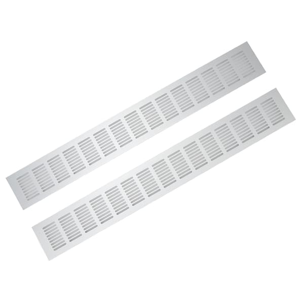 Ventilationsriste til kabinetluftstrøm, lamelriste af aluminiumslegering, rektangulær luftventil med glat overflade og forborede huller