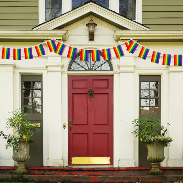 60 st regnbågsflagga, banderoll för inomhus- och utomhusdekoration för mänskliga fester