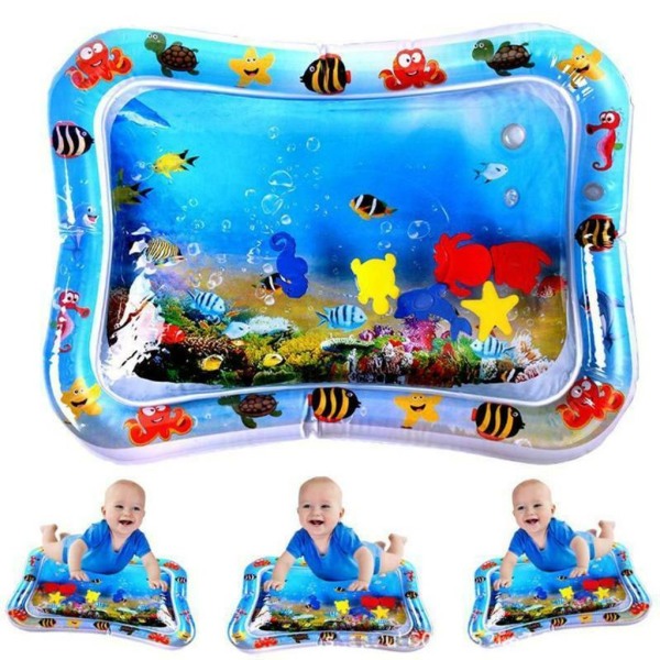 Baby Kids Uppblåsbar vattenfylld vattenlekmatta Uppblåsbar vattenmatta Mage Mage Time Toy