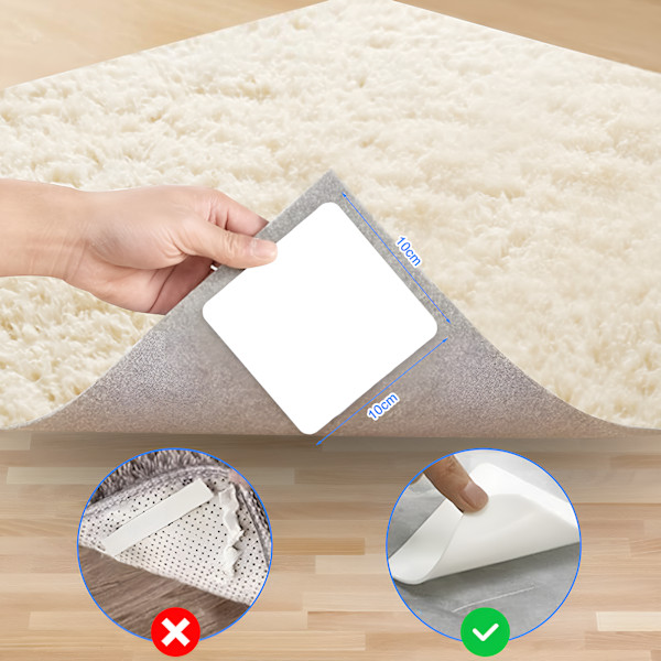 Halkskyddsmatta för kakel, Adhesive King Technology Anti Curling Mattgrepp, Enkel installation Skala och fäst Tvättbar Halkskyddsmatta för hemmet