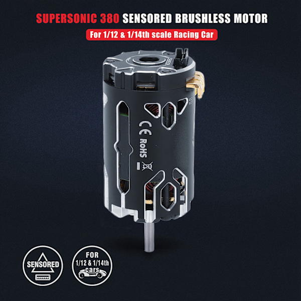 5000kv 380 V2S RC borstlös motor 8.5T sensorlös borstlös motor för 1/12 1/14 RC bil