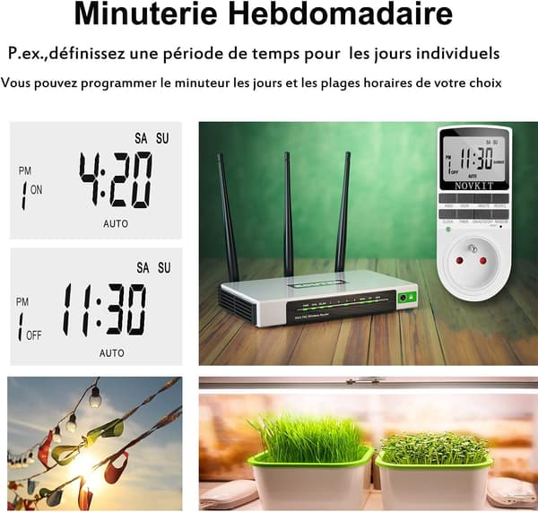 Elektrisk og digital stikkontakt-timer, digital stikkontakt-timer med en