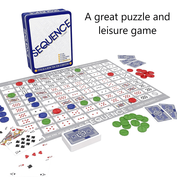 Sequence brädspel, 135 spelpjäser, från 7 år