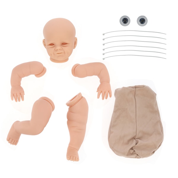 21in Reborn Doll Kits Vinyl Livsliknande Dockdelar Söt Mjukt Ansikte Lemmar DIY Reborn Doll