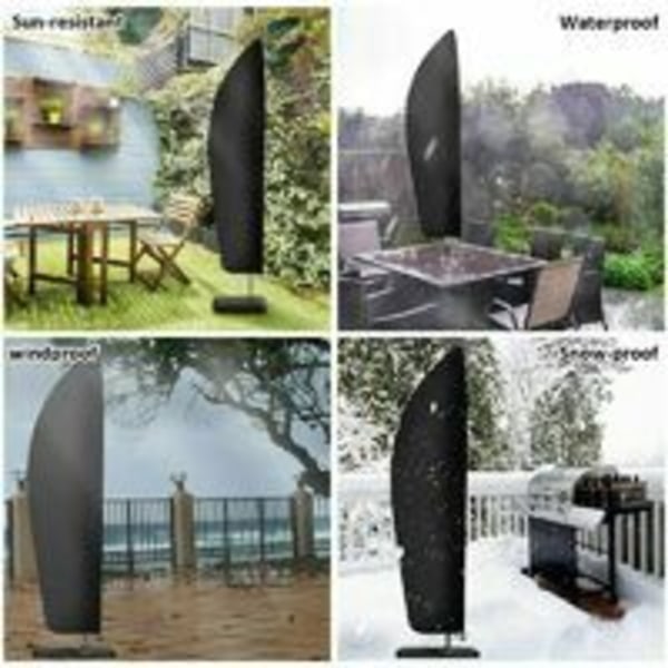 Skyddande överdrag för 2 till 4 m offset parasoll 210D Oxfordtyg Vattentät damm UV-resistent 280 x 30/81/46 cm STOL