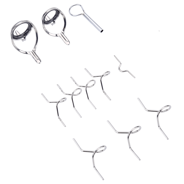 11PCS Flugspöbyggnad Guide Set Rostfritt Stål Guide Ring Snake Guides Fihsing Tillbehör