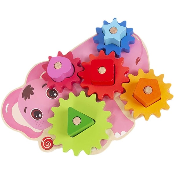Träskiva Kugghjul Stam Byggleksak Montessoribräda Toddler Sensoriskt Spel Barn Byggteknik Verktyg Pedagogiska leksaker för barn Flicka Pojke