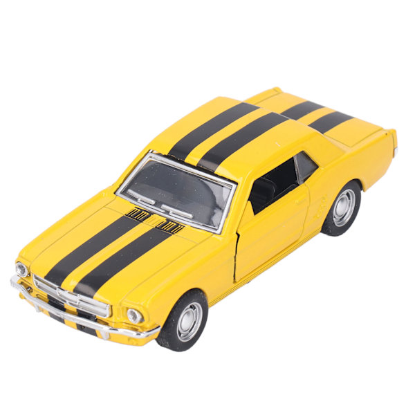 Retrobilmodell 1/32 skala Pull Back Alloy Classic Vehicle Toy med öppningsbara dörrar för barnsamlare Gul