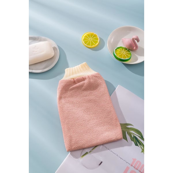 Exfolierande Handskar, Rayon Bomullstyg För Hälsosam Mjuk Hud, Koreansk Spabehandling Exfolierande Bad, Djuprengöring &amp; Förbättrad Blodcirkulation