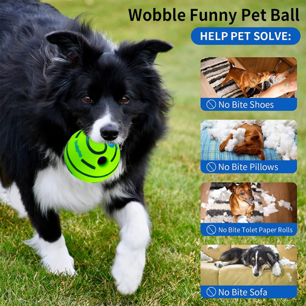 Pet Dog Toy, Wobble Funny Pet Ball Play Touch Wag Training Supp