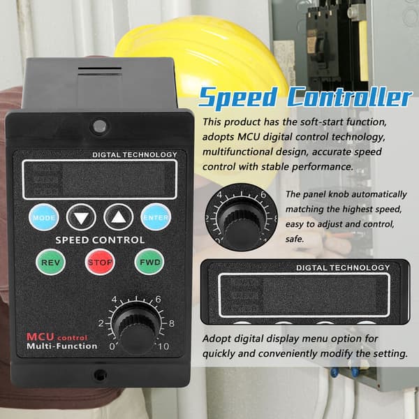 400W AC220V Motorhastighetskontroller med målverdikonvertering og LED digitalt display for fleksibel kontroll