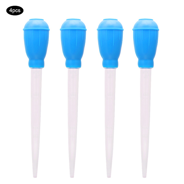 4PCS Mini Manuell Akvarie Vattenväxlare Sugpipett Pump Vattenreningsenhet (Blå)